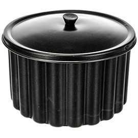 IBILI 825020 Pudding Mould Moka with lid 20 cm, Aluminium, Black, 20 x 20 x 5 cm