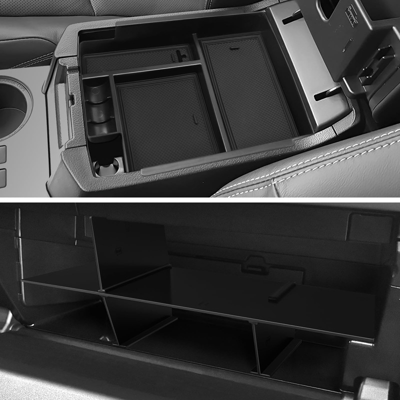 Hellet 2PCS Center Console Hidden Box Organizer Compatible with Toyota