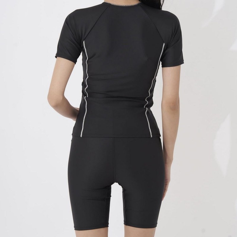 Fila 3132035 Women's Tankini Set, Short Sleeve, Full Zip Tankini