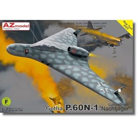 AZ Model 1/72 Gotha P.60N-1 Luftbuffe Night Fighter 1946 Plastic Model AZM7892 (Airplane)