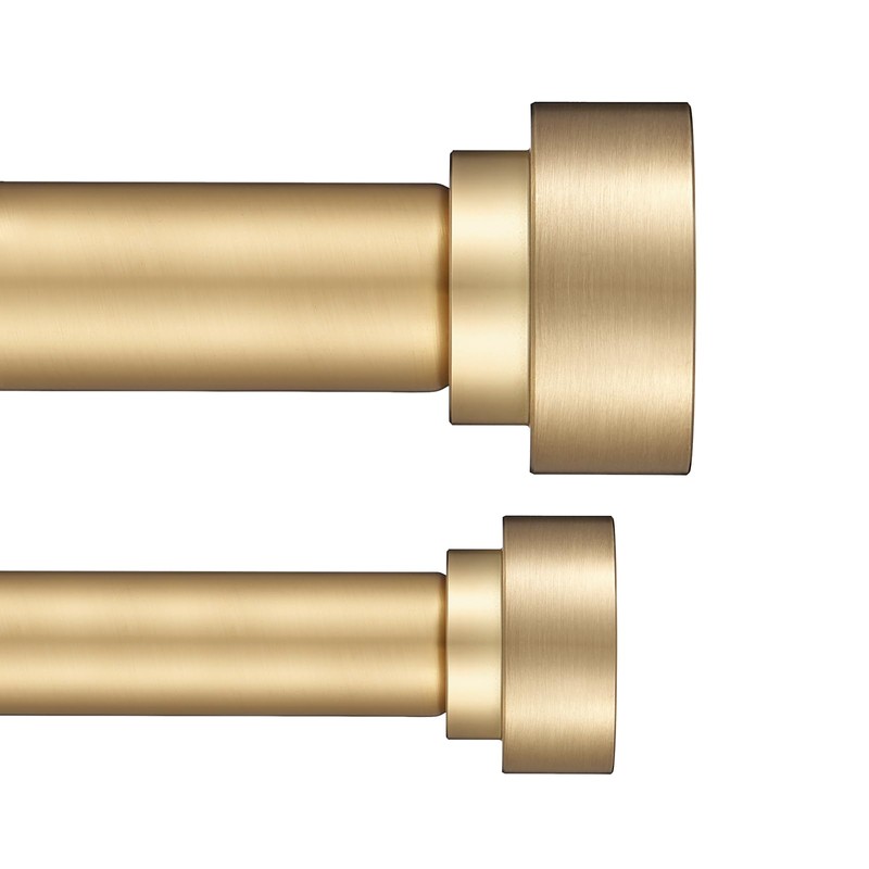 Kemmie Heavy Duty Double Curtain Rods, 36 to 72' Telescoping,