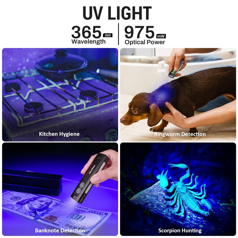 Wurkkos HD01 UV Flashlight, Rechargeable EDC Flashlight, Led Flashlight with