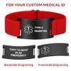Pulsera personalizada de alerta médica, pulsera de identificación de acero