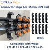 10pcs DIN Rail Mounts for Wago 221 Connectors 3D Printed