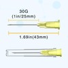 30 Gauge 1 inch Needle, 100PCS Luer Lock Needles Industrial
