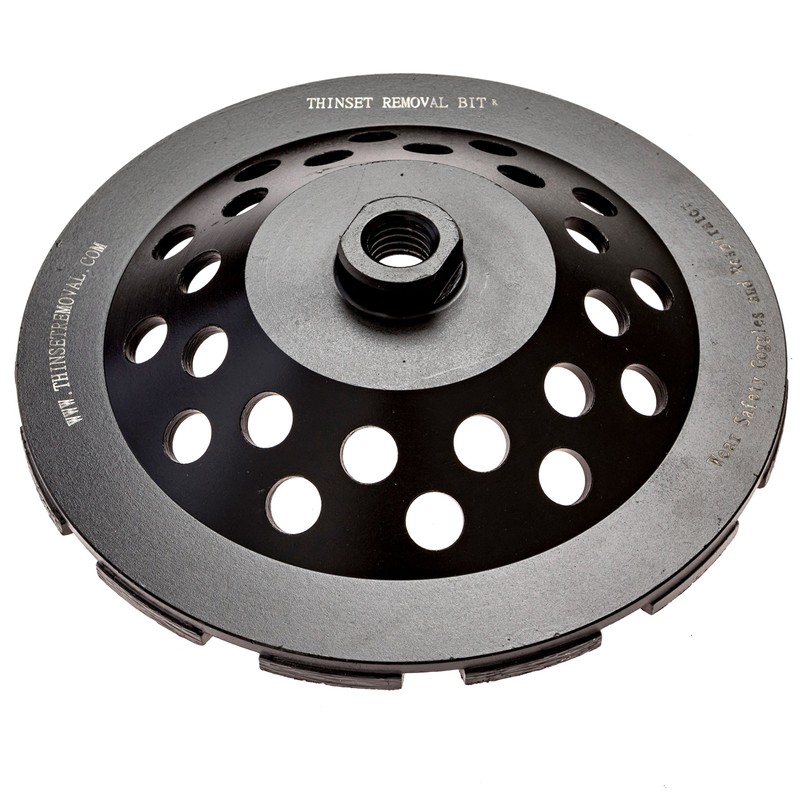 THINSET REMOVAL BIT, 7-in Double Row Diamond Grinding Cup!!!