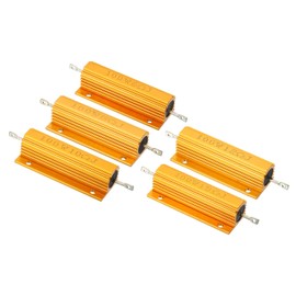 PATIKIL 100W 6 8 10 12 15 Ohm Aluminum Shell Resistor, 5 Pack Aluminum Housing Resistor Housed Case Wirewound Resistors Screw Tap Power Resistor