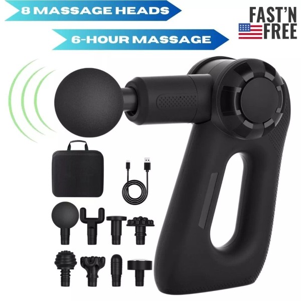 ALLJOY Foldable Massage Gun 5 Speeds Deep Tissue Muscle Vibrating