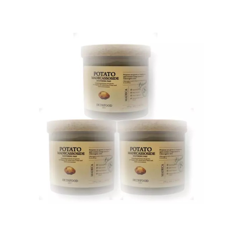 Skin Food 스킨푸드 감자 마데카소사이드 수딩 패드 60매 3통 Skin