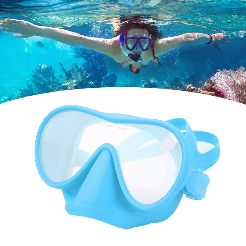 Scuba Diving Goggles Anti Fog Tempered Glass Snorkeling Dive Mask