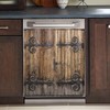 Cowfeel Retro Wood Door Dishwasher Magnet Cover, Creative Kitchen Appliances
