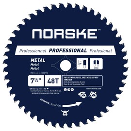 Norske Tools NCSBP212 7-1/4 inch 48T Metal Cutting Saw Blade For Steel Roofing, Metal Siding, Steel Pipe, Steel Studs & More 5/8 inch Bore