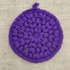 Handmade 100% cotton Circle Washcloth - Colour: Lavendar