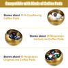 ELLDOO Coffee Pod Holder, Gold Metal Coffee Pod Storage for