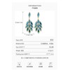 Leaf Crystal Dangle Earrings for Women Jewelry (Hot Pink-14K Gold)