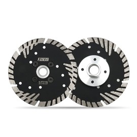 FACHLICH Diamond Cutting Blade 115mm/4.5" 2pcs with Turbo Slant Protection Teeth for Concrete Tile Granite Marble Masonry Brick
