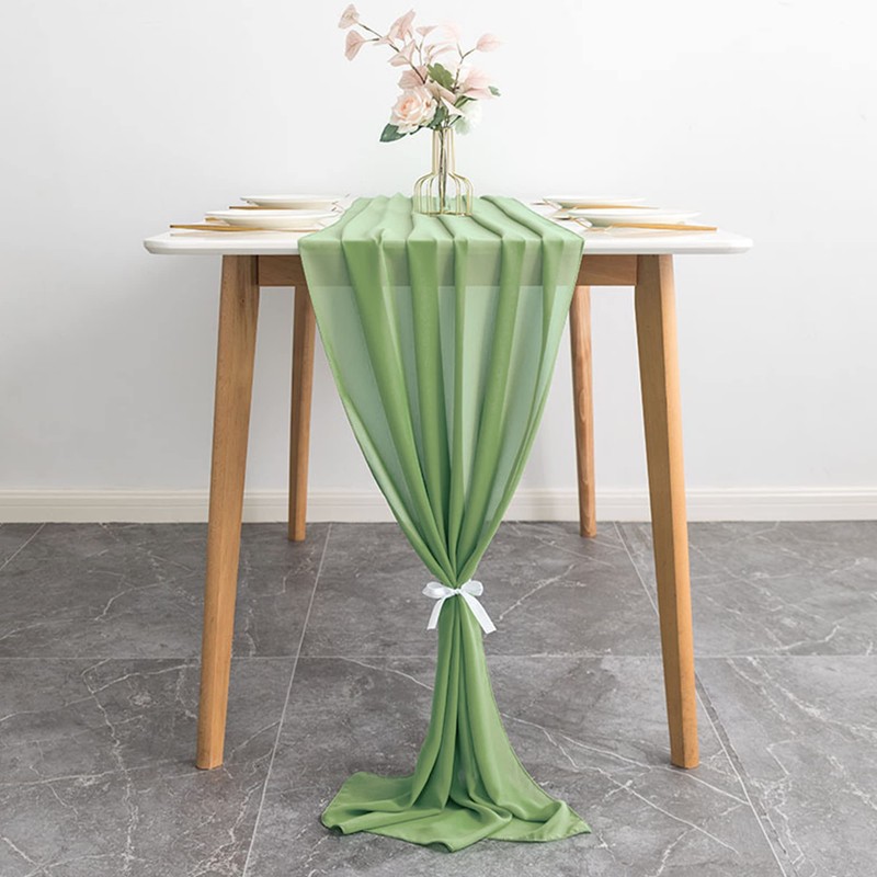 Time to Sparkle 1PC 10FT Chiffon Table Runner Wedding Decor