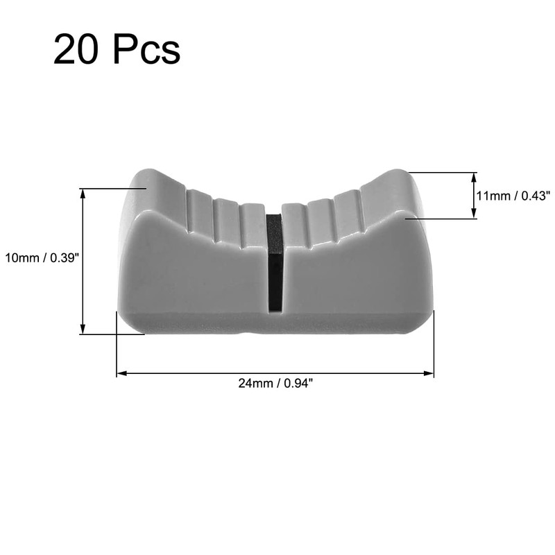 sourcing map Mixing Console Slider Knobs Replacement for Potentiometer Grey