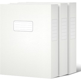 JiaWei A4 Storage File Boxes, White Archives Cases with Lid, 9.4×1.5×12.5 Inches Document Storage Filing Box for Office