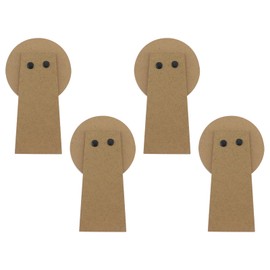 Crapyt Easel for Picture Frame, Circular Adhesive Board Bracket Length 4.13"/105mm, DIY Backing Board with Self-Adhesive Tile Art Tabletop Wall Mounting, 4 Pcs Trapezoid