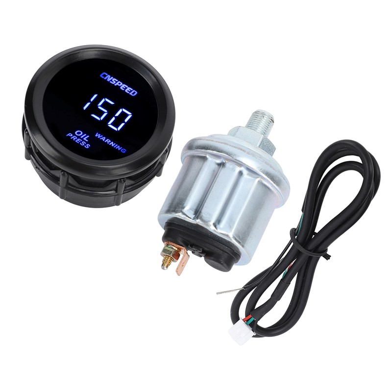 52mm Digital Oil Pressure Gauge Oil Press Meter with Blue