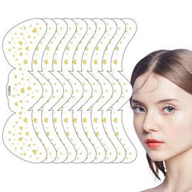 Glitter Freckles Face Stickers | Waterproof Face Stickers for Women - 10X Makeup Speckles Glitter Sticker, Face Temporary Sticker, Cute Glitter Makeup Accessories for Dancer Costume