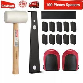 Goldblatt/VALUEMAX Laminate Wood Flooring Installation Kit Professional with 100/30 Pieces Spacers - Goldblatt Laminate Wood Flooring Installation Kit