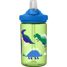 CamelBak Eddy+ Kids Bite Valve Straw Tritan Renew Water Bottle Green, 14oz