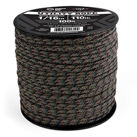 Atwood Rope MFG 1/16 Utility Cord 1.6mm x 100ft Reusable Spool | Tactical Nylon/Polyester Fishing Gear, Jewelry Making, Camping Accessories (Woodland, 100)