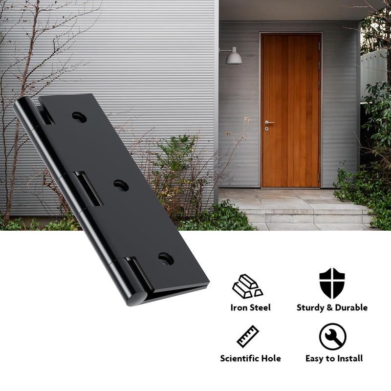 LEIFENY 6 Pack 2.5 inch Black Door Hinges, Small Hinge