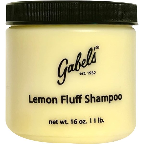 Gabel’s Lemon Fluff Clarifying Shampoo 16oz (2021 new package) Authentic Manufacturer Direct have protection seal and Black Words Black Cap on the jar (Packed in individual box)
