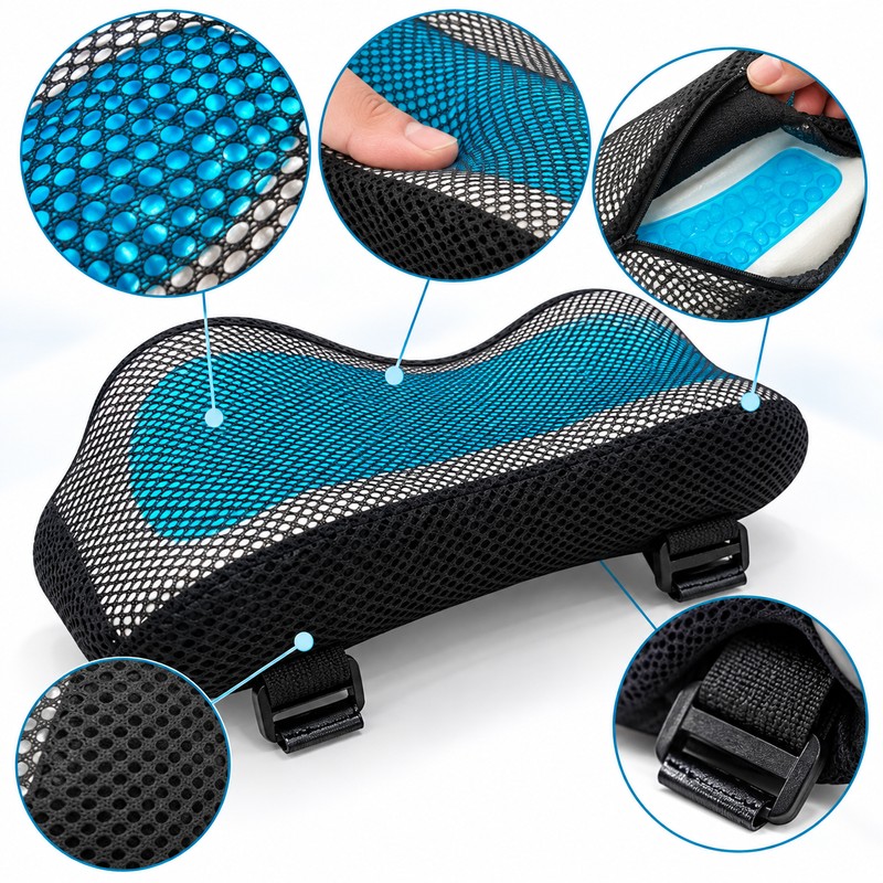 Memory Foam Armrest Pads for Office Chairs – Soft Armrest