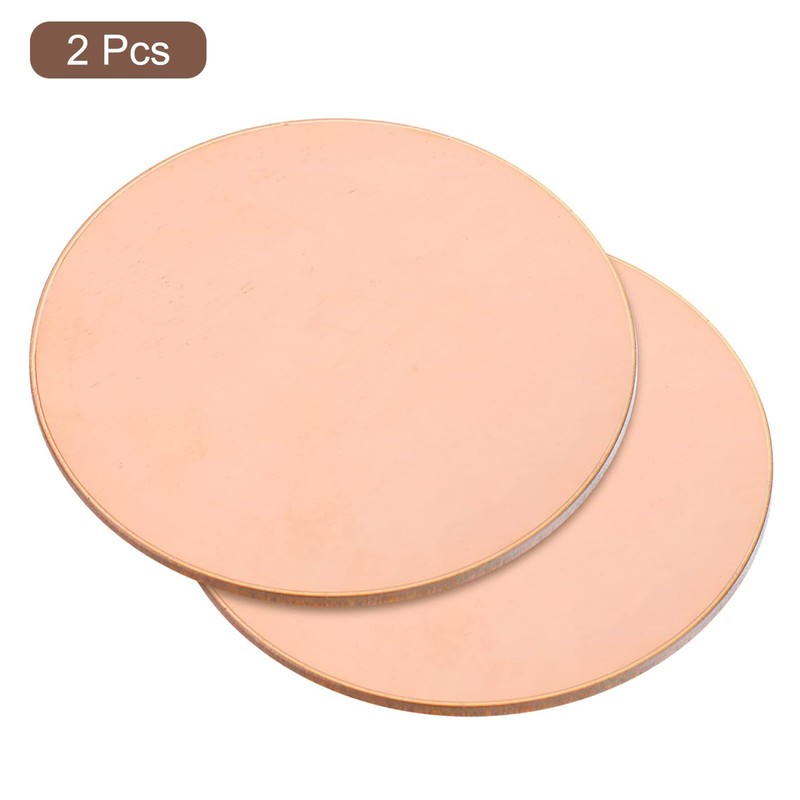 TA-VIGOR Pure Copper Sheet, 2pcs 2" x 0.08" 12 Gauge