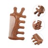 Beavorty 2pcs Sandalwood Hair Massager Comb Handcrafted Wooden Scalp Massager
