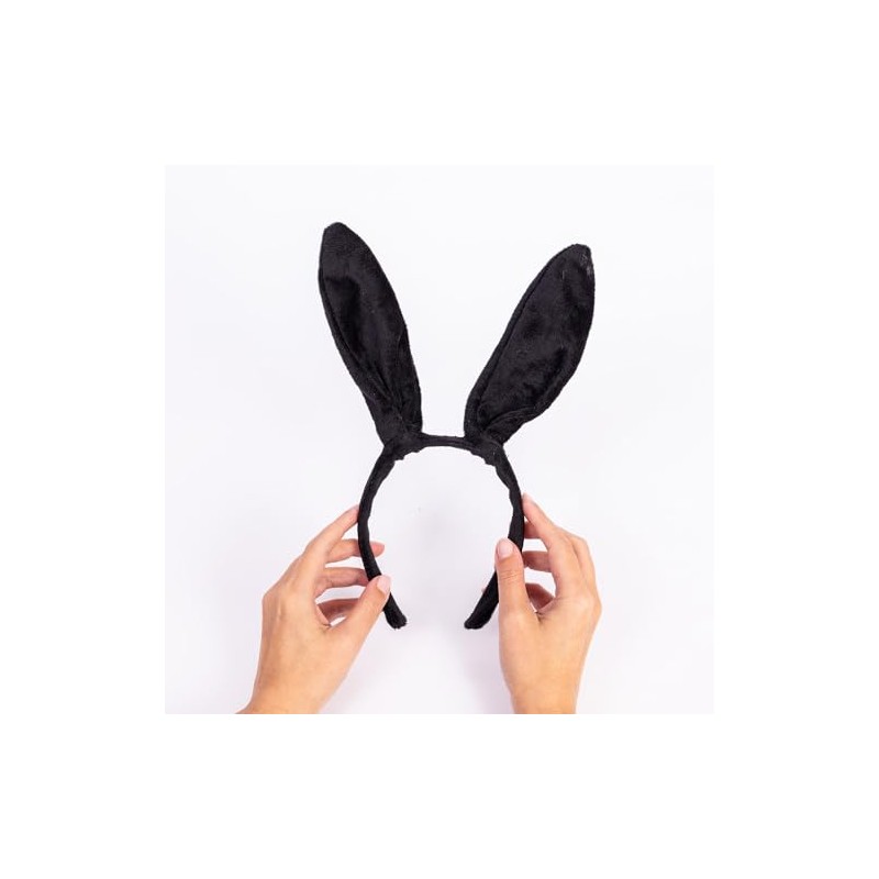 evelay Black Rabbit Ears Hare Headband Fancy Dress Costume Accessory