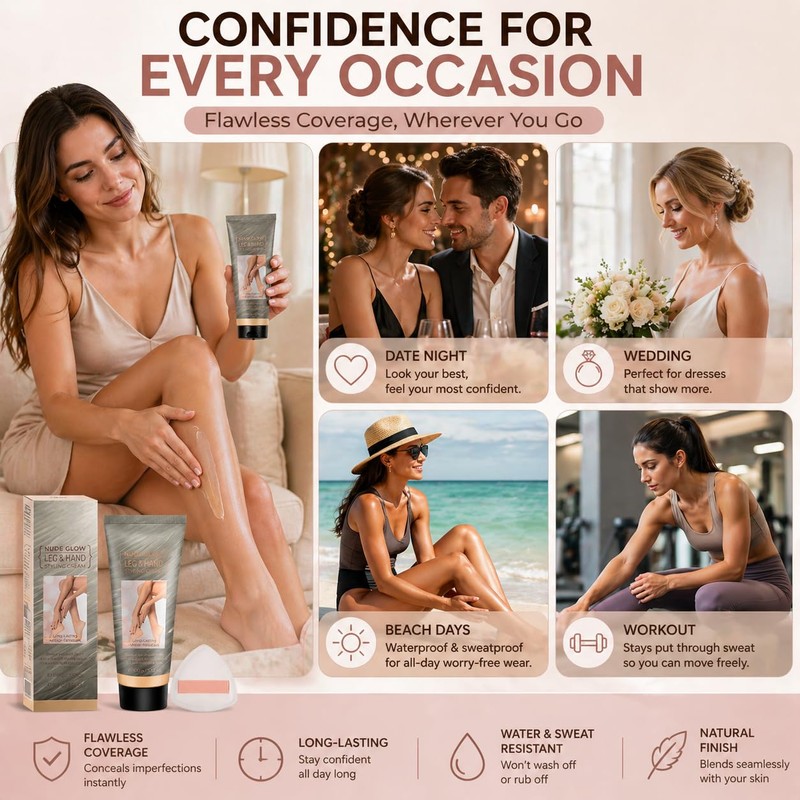 Body Coverage Prefector Cream, Leg Makeup Waterproof No Transfer, Tattoo