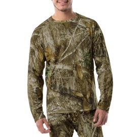 Realtree Men's Heavyweight Fleece Thermal Underwear Top, Edge