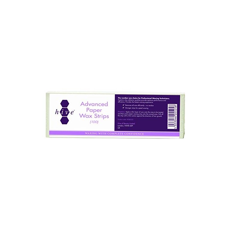 Hive Options Paper Waxing Strips - Pack of 100