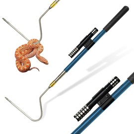Wamlet 22"~64" Snake Grabber Hook Reptile Rattle Series Pick-up Handling Tool Kit for Catching Controlling Moving Snakes (Blue)