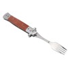 Spring Fork Rosewood Handle Stainless Steel Foldable Spring Fork for