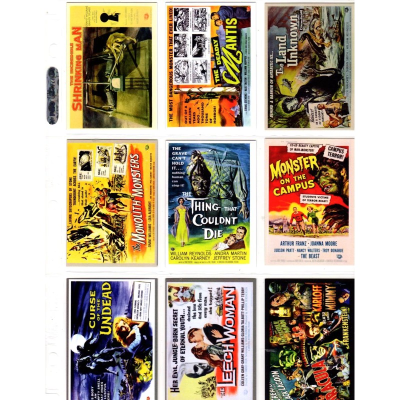 UNIVERSAL MONSTERS SET CUSTOM TRADING CARD 90 CARDS SET