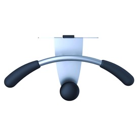 Alba - Partition and Over-the-Door Hook Hanger - Heavy-Duty Organizer for Coat, Towel, Bag, Robe - Metallic Gray and Black - PMMOUSPART