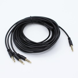 Xilaghy 3.5mm Headphone Splitter 1 to 3-Ways 3.5mm (1/8") TRRS 4-Pole Gold Plated Male to 3-Male Stereo Audio Splitter Cable for Headphone and Speakers(2M/78In)