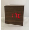 Excelsior Worldwide Limited Wooden 'Box' Clock with LED and Sound