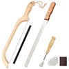 COREION Wooden Handle Bread Knife Set, Bow Shaped Dough Cutter