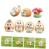 CAXUSD 2sets Miniature Hedgehog Figurines Decorative Hedgehog Models for Home