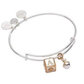 Alex and Ani Baby Block and Rattle Bangle