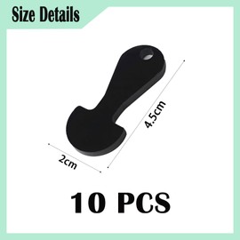 Tehttz 10Pcs Black Shopping Trolley Token Coin Unlocker for Grocery Carts - Release Key and Remover