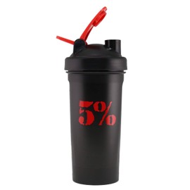 5% Nutrition Rich Piana Gym Protein Shaker Bottle | Fits Most Cup Holders | Leak-Proof | Measurement Line | BPA-Free Plastic | Internal Mixer 20oz