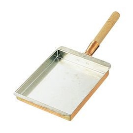 62-6474-27 SA Copper Omelette for Kansai Type [Wood Handle] Medium for 5.9 - 8.3 inches (15 - 21 cm)